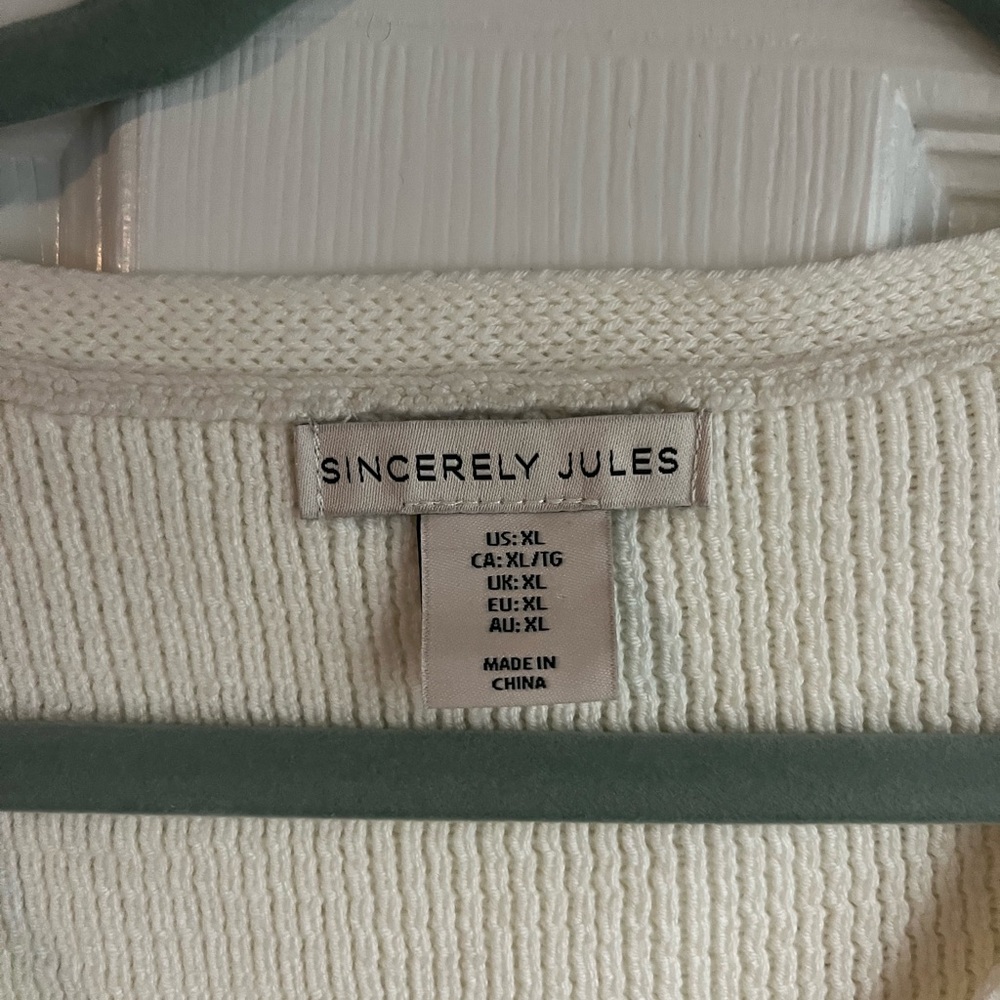 Cream Cardigan Vest XL